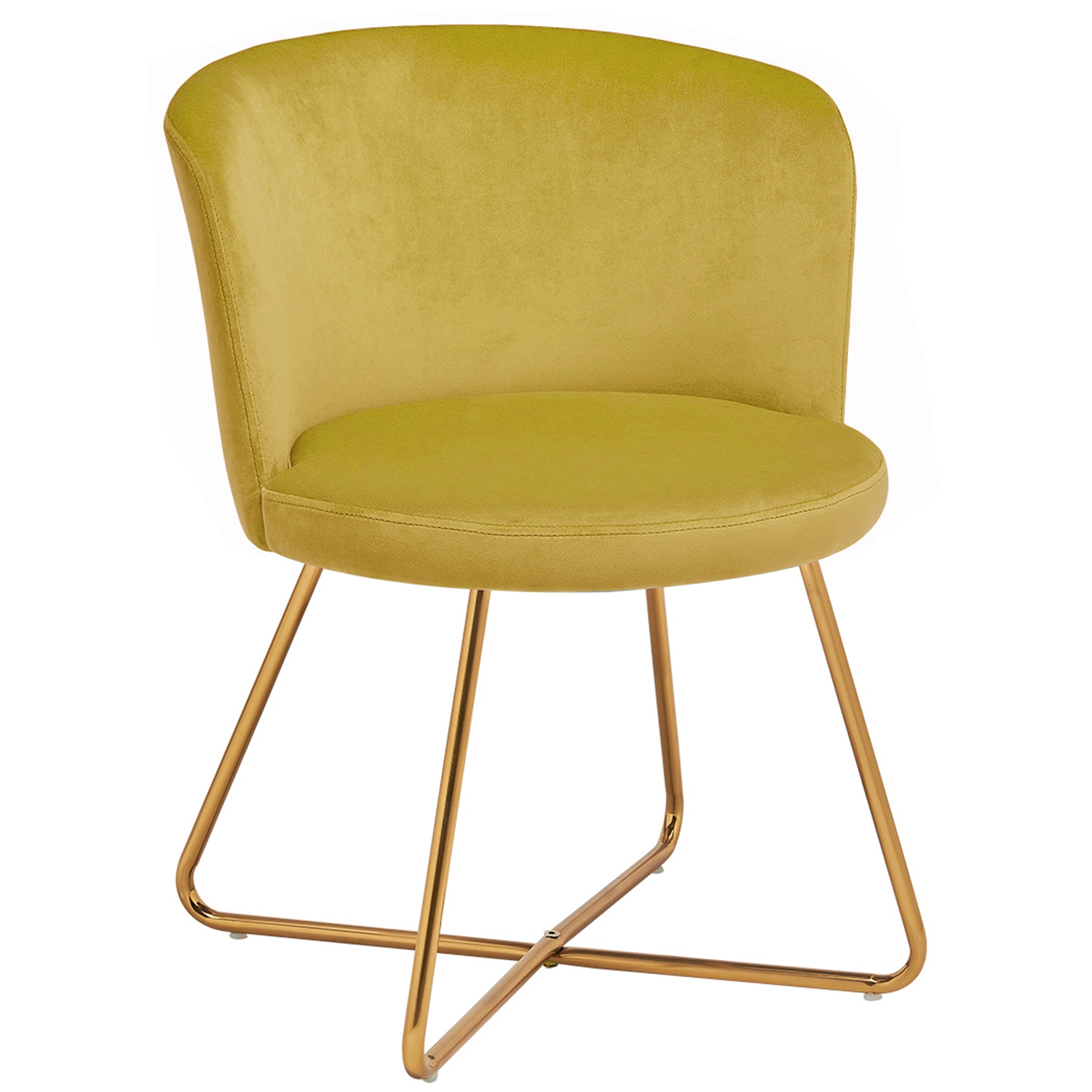 Alexa Velvet Dining Chair Yellow - Click Image to Close
